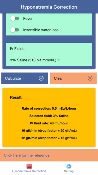 Hyponatremia Correction Rate应用截图
