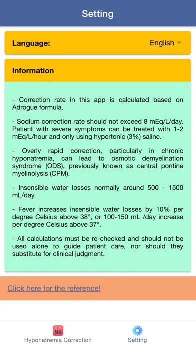 Hyponatremia Correction Rate应用截图
