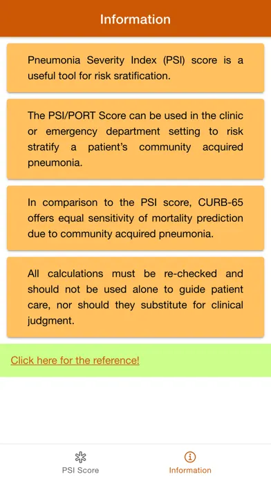 Скриншоты Pneumonia Severity Index Score