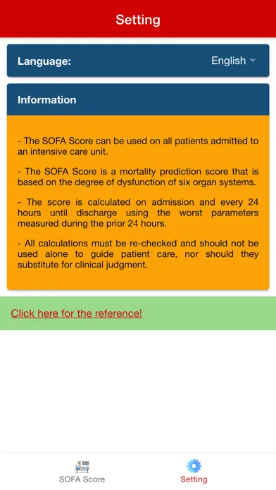 SOFA Score Calculator Pro應用截圖