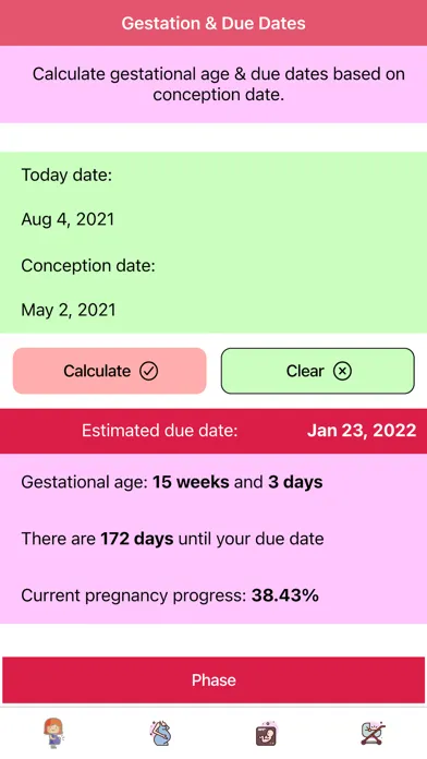 Pregnancy Due Dates Calculator スクリーンショット