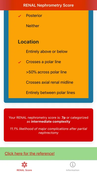 ภาพหน้าจอของ Urology RENAL Nephrometry