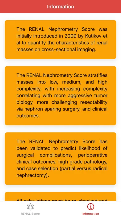 ภาพหน้าจอของ Urology RENAL Nephrometry