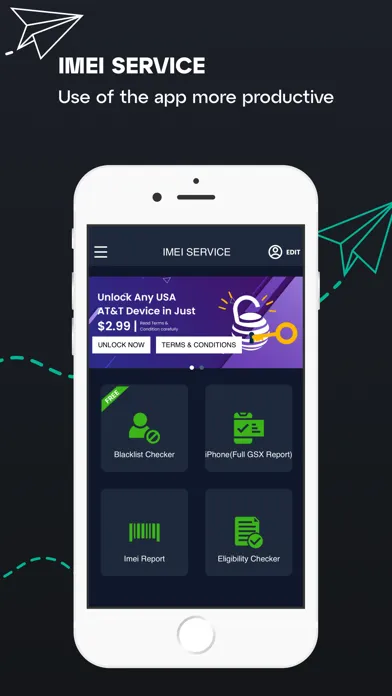 Ảnh chụp màn hình của Device IMEI Status Checker
