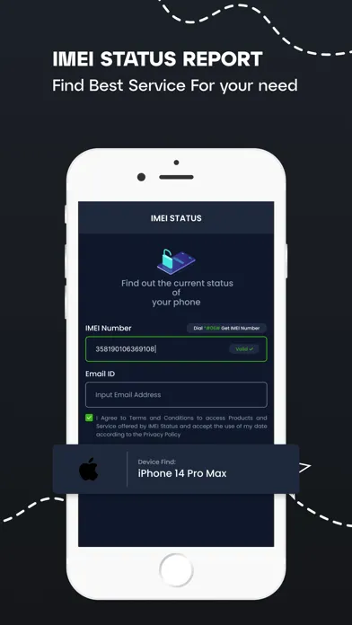 Ảnh chụp màn hình của Device IMEI Status Checker