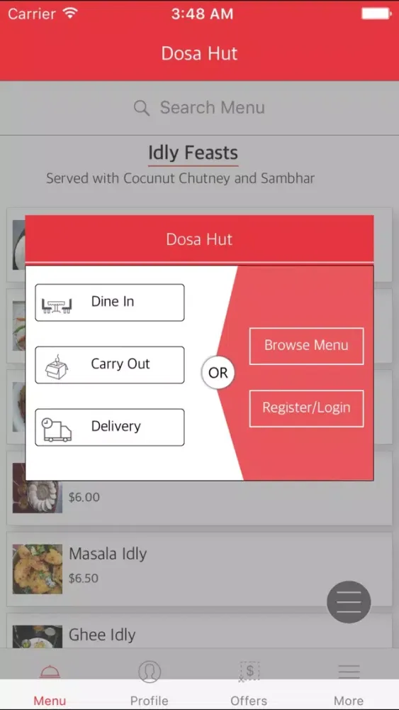 Dosa Hut NJ Ekran Görüntüleri