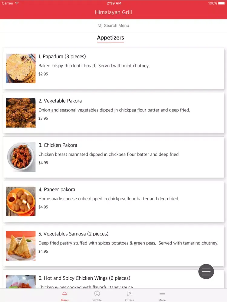 Captures d'écran de Himalayan Grill iPad 