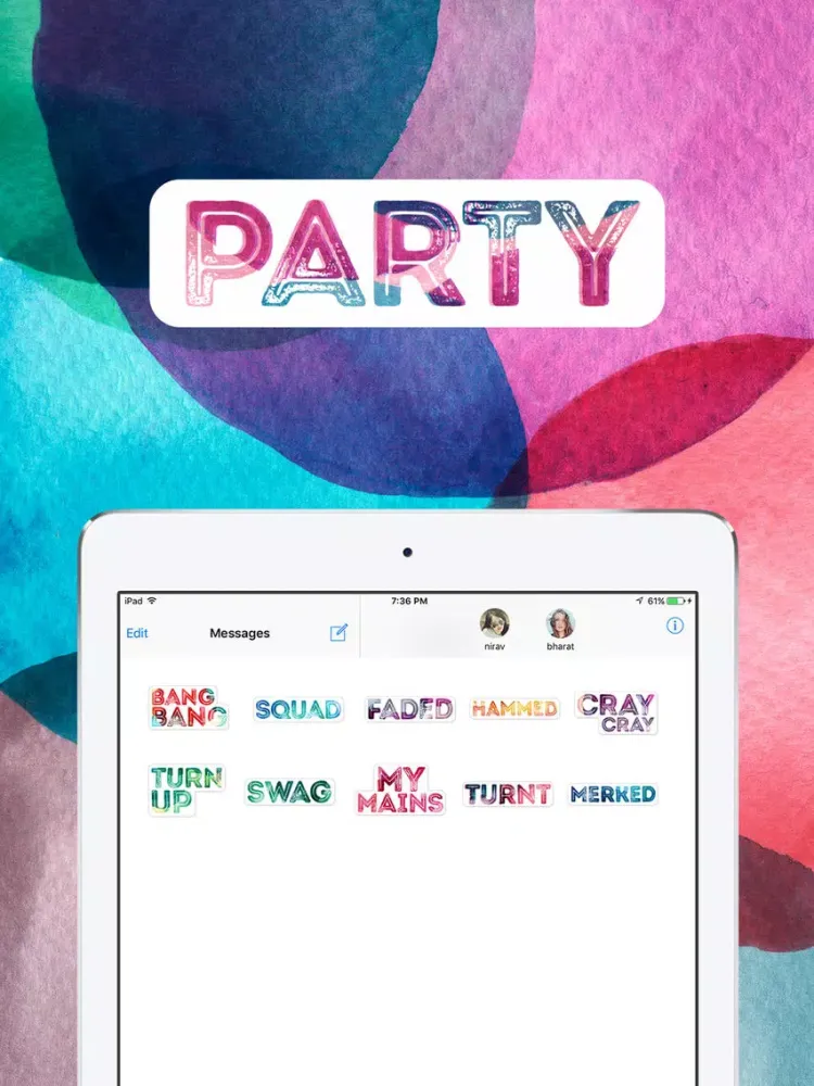 Party Time - Funky Soiree Stickers iPad  스크린샷