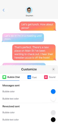 Tangkapan skrin Messages - Texting OS 17