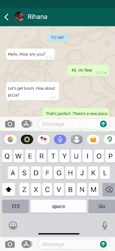 Tangkapan skrin Messages - Texting OS 17