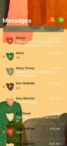 Tangkapan skrin Messages - Texting OS 17