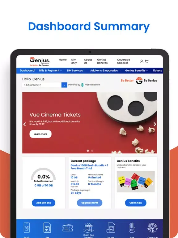 Genius Telecoms iPad  سکرین شاٹس