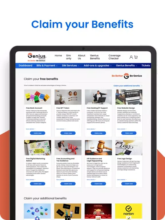 Genius Telecoms iPad  سکرین شاٹس