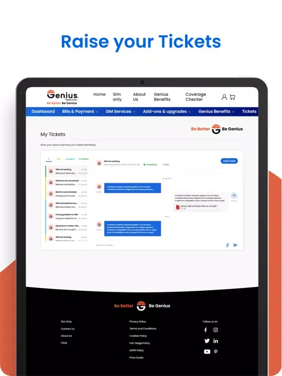 Genius Telecoms iPad  سکرین شاٹس