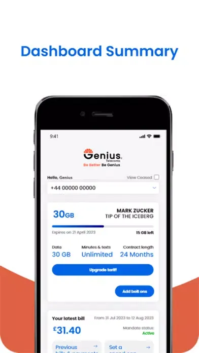Genius Telecoms سکرین شاٹس