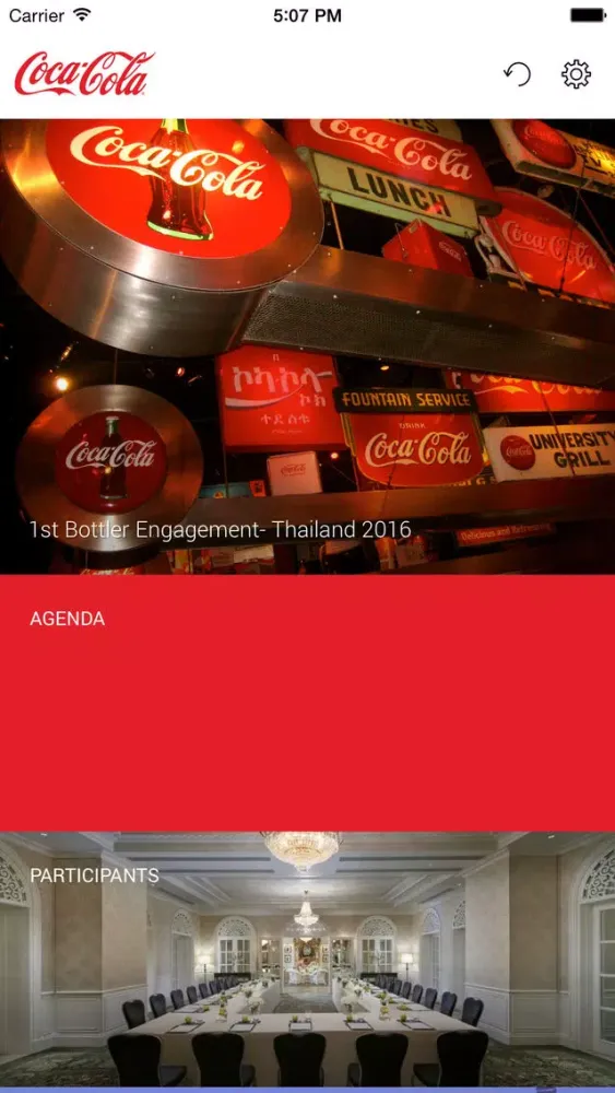 Screenshot di Coke Bottlers Engagement Meeting