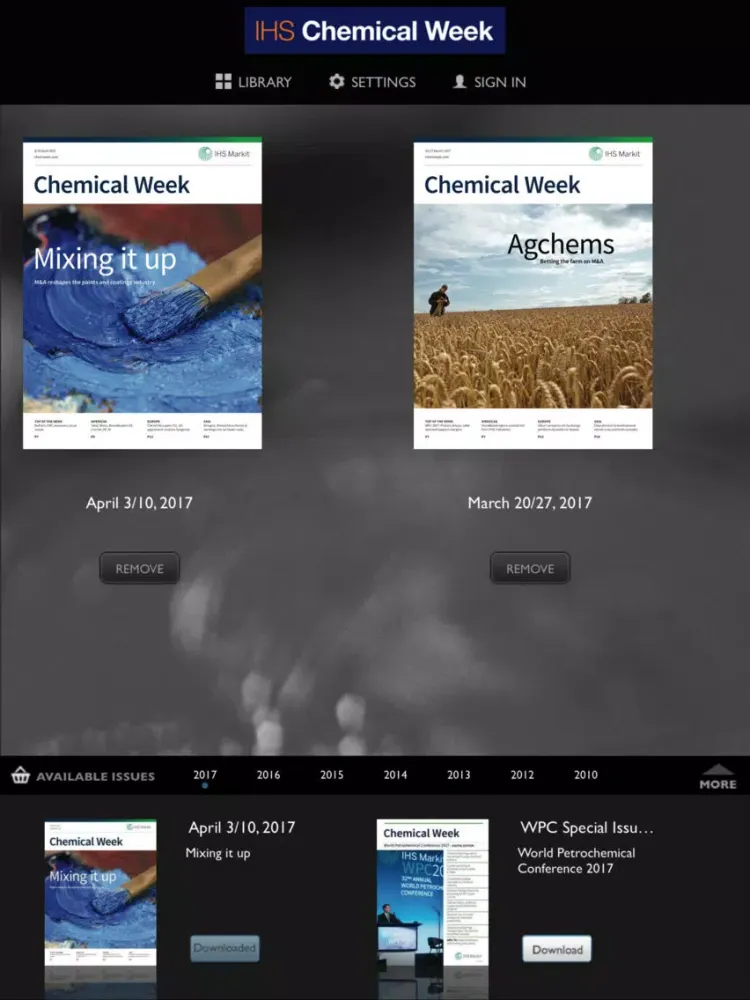 IHSChemWeek iPad  Screenshots
