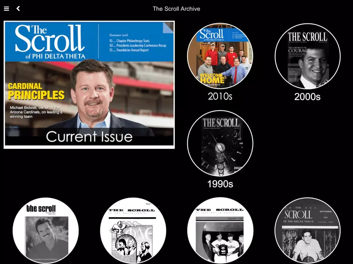 Tangkapan skrin Phi Delta Theta - The Scroll iPad 