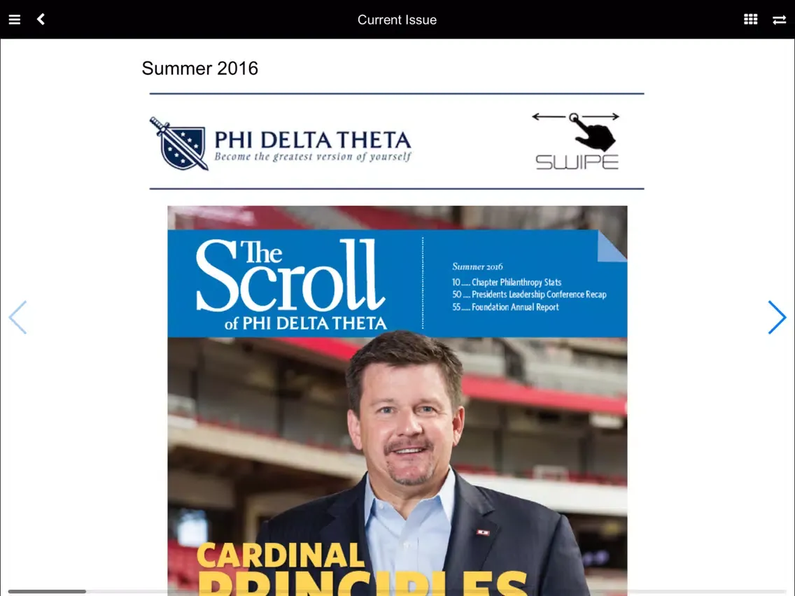 Tangkapan skrin Phi Delta Theta - The Scroll iPad 