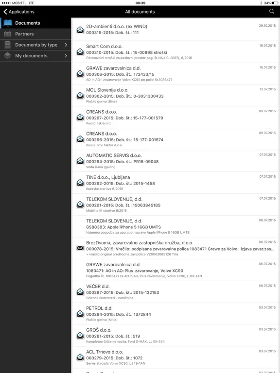 IMiS/mDMS iPad  Screenshots