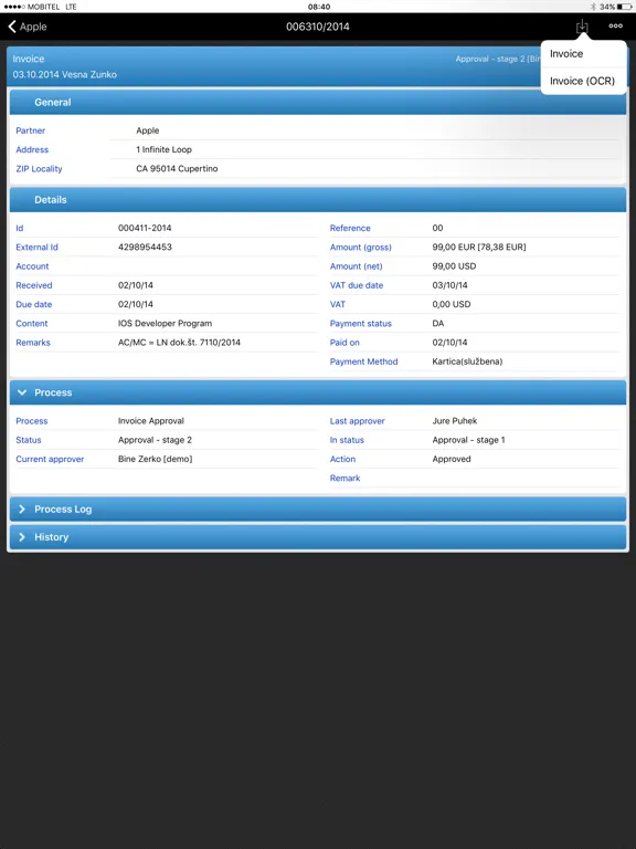 IMiS/mDMS iPad  Screenshots