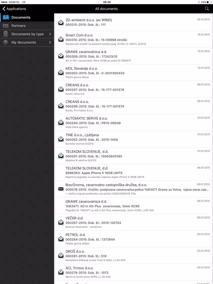 Capturas de tela do IMiS/mDMS for Citrix iPad 