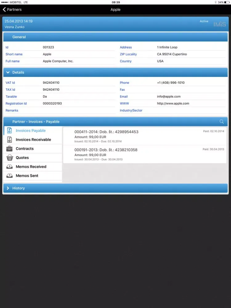 IMiS/mDMS for Citrix iPad  स्क्रीनशॉट