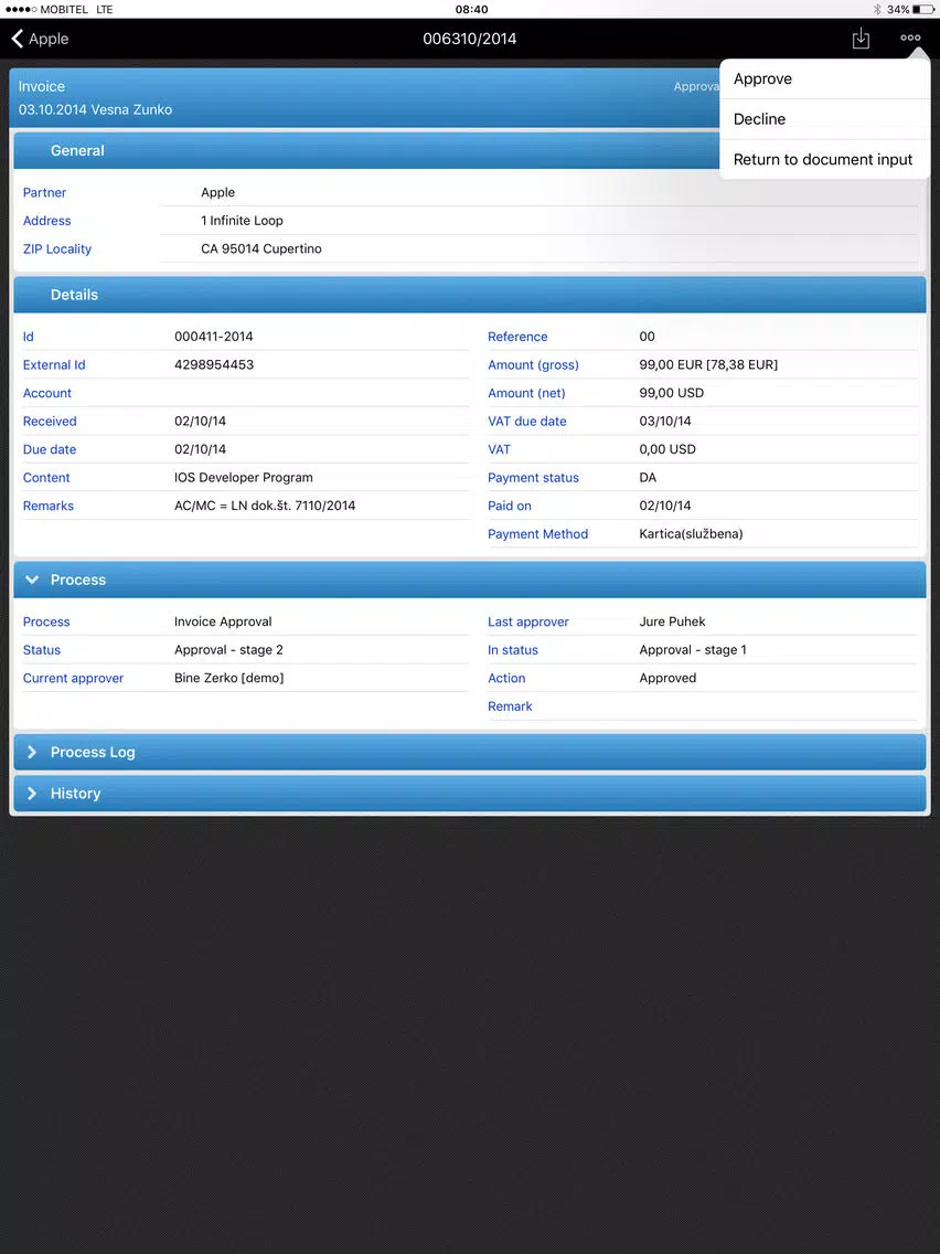 Capturas de tela do IMiS/mDMS for Citrix iPad 