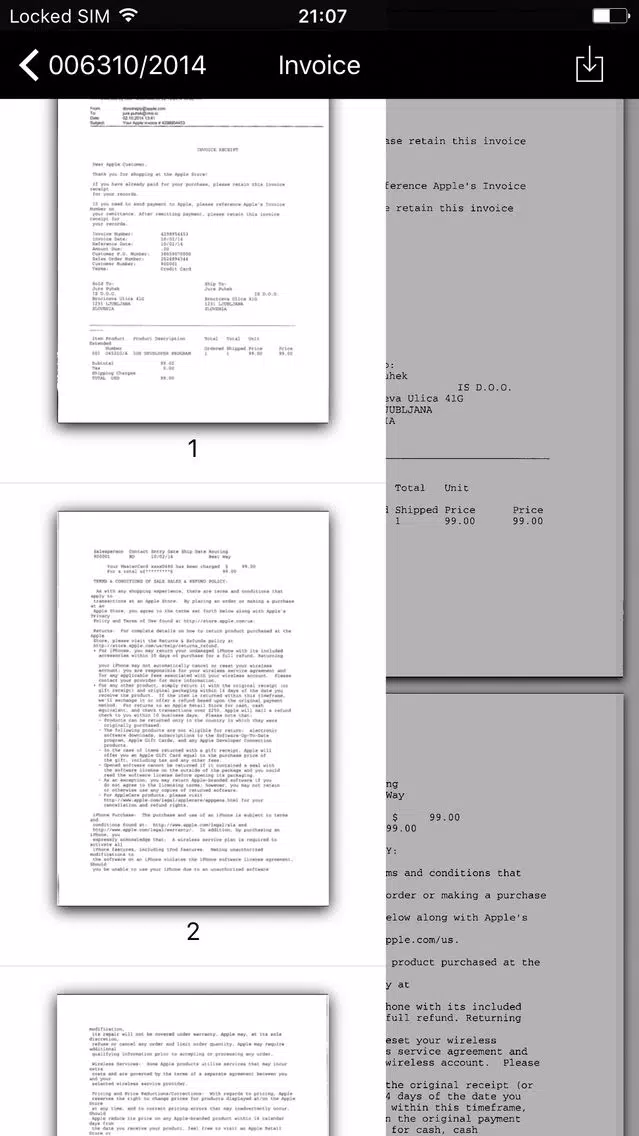Capturas de tela do IMiS/mDMS for Citrix