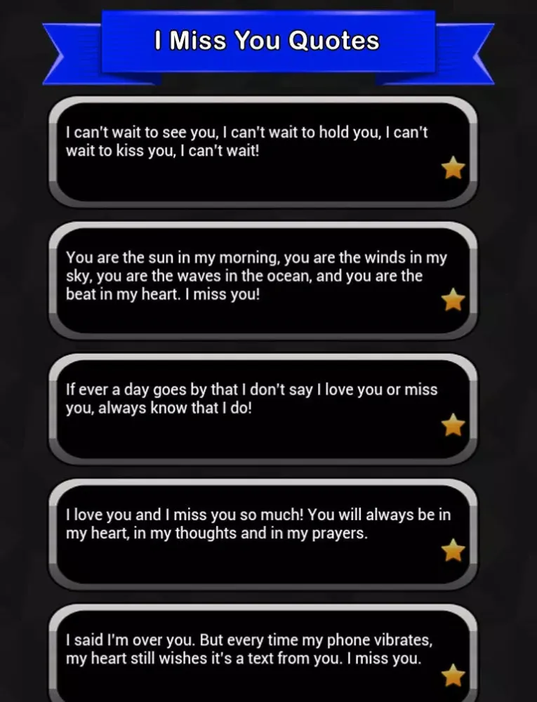 I Miss You Quotes iPad 应用截图