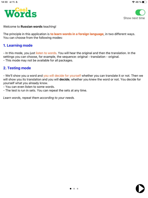 Russian Vocabulary iPad 应用截图
