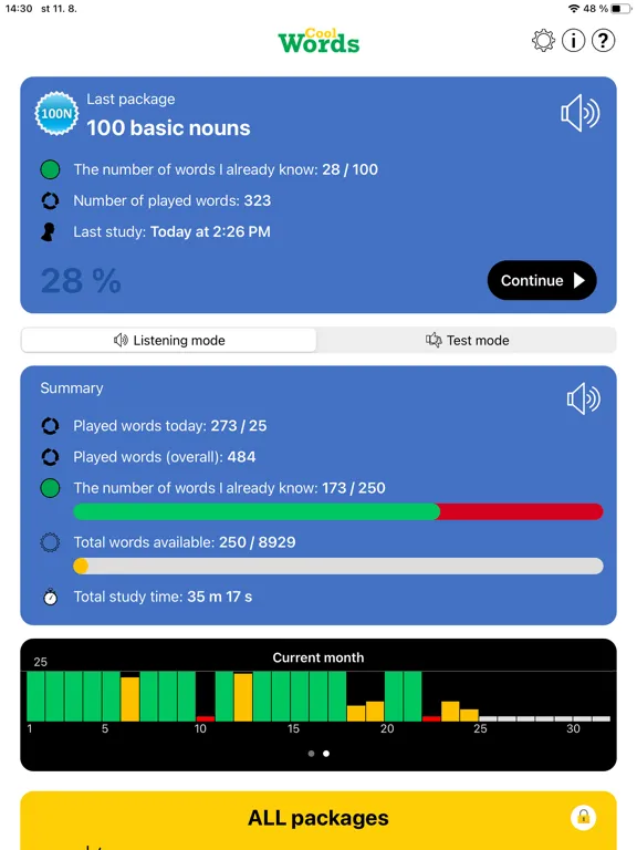 Russian Vocabulary iPad 应用截图