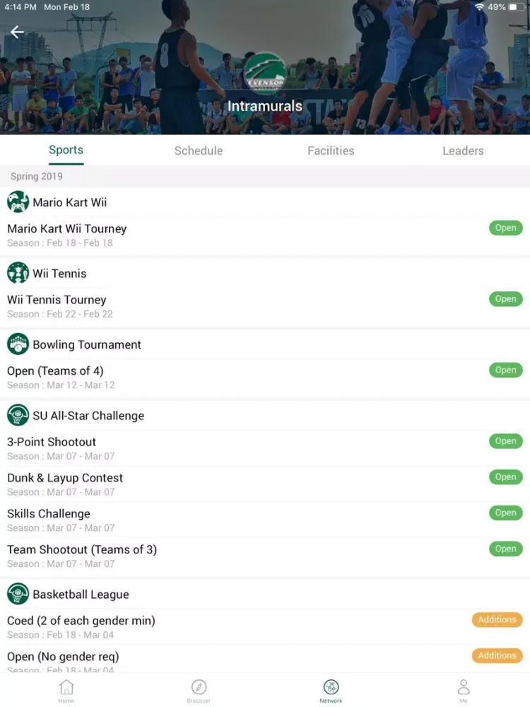 SU Campus Rec iPad  Screenshots