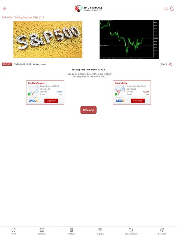Iml Forex Signals iPad 应用截图