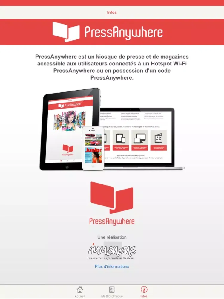 Capturas de tela do Pressanywhere iPad 