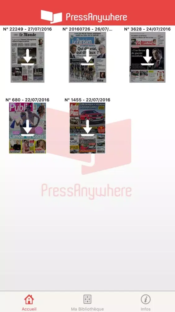 Capturas de tela do Pressanywhere