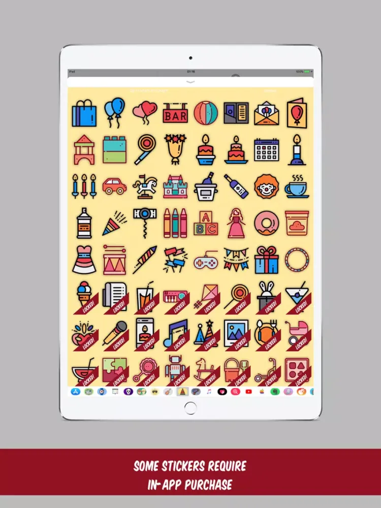 Birthday Sticker & Emoji iPad 應用截圖