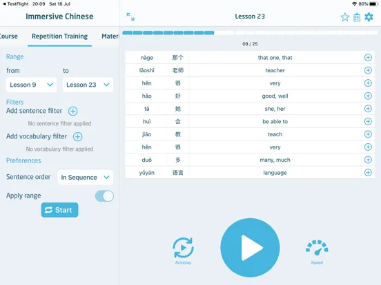 Ảnh chụp màn hình của Immersive Chinese iPad 