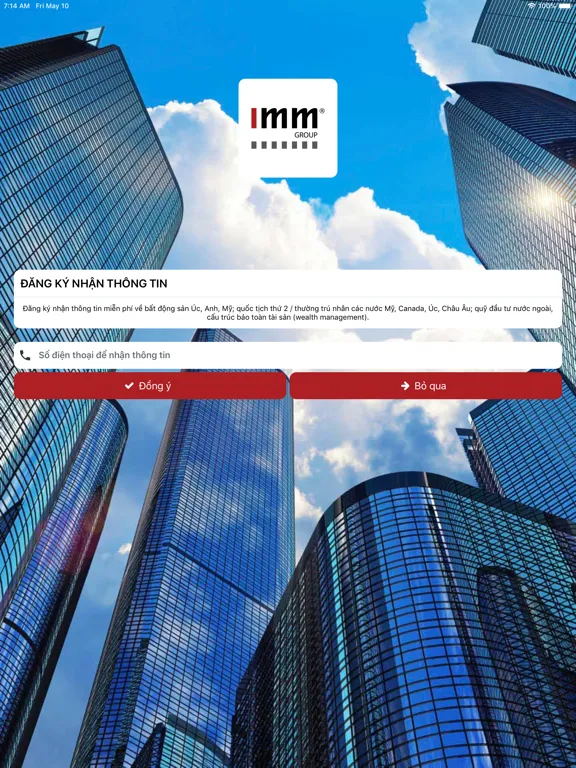 Capturas de pantalla de IMM Group iPad 