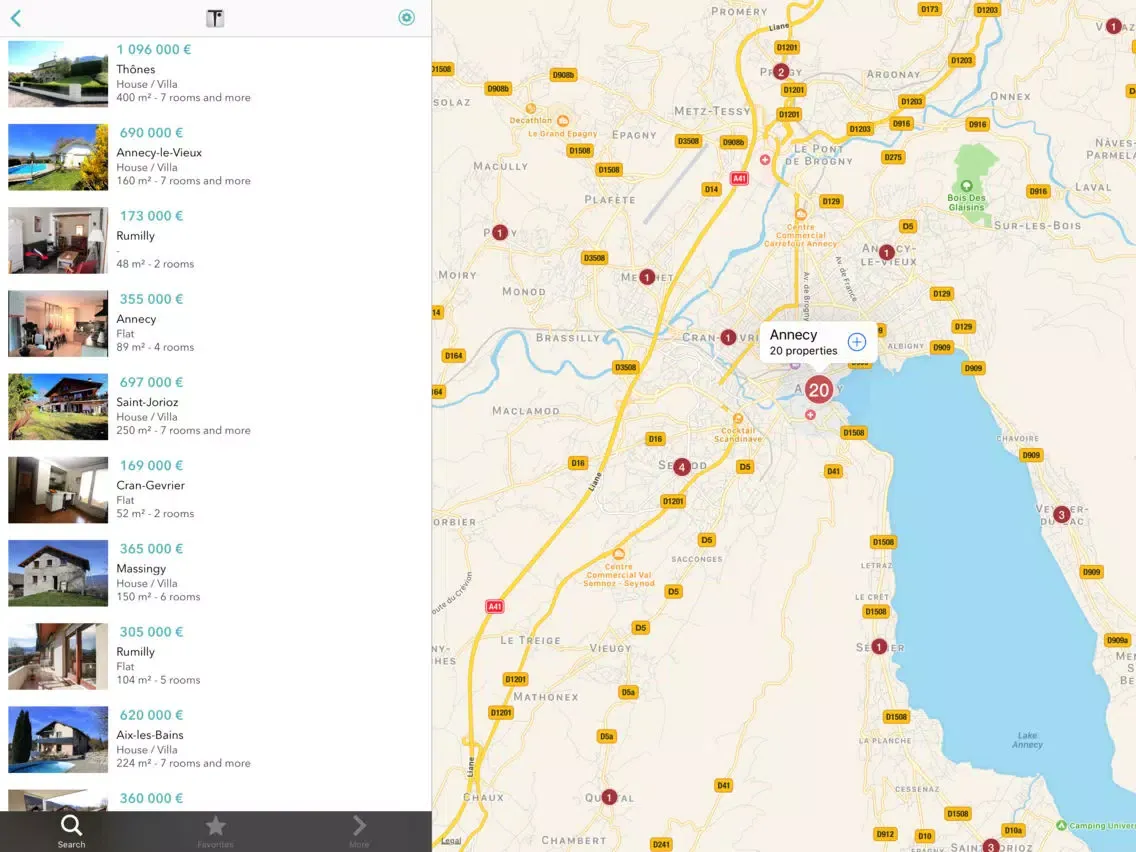 ภาพหน้าจอของ Tour des Lacs Immobilier iPad 