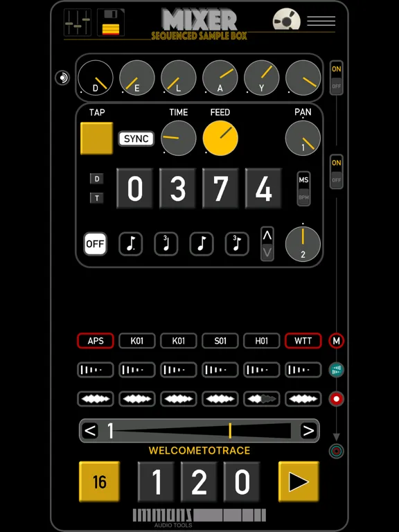 Trace Sequenced Sample Box iPad  Screenshots