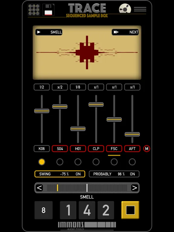 Trace Sequenced Sample Box iPad  Screenshots