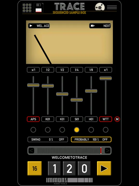 Trace Sequenced Sample Box iPad  Screenshots