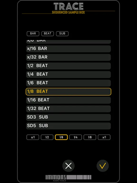 Trace Sequenced Sample Box iPad  Screenshots