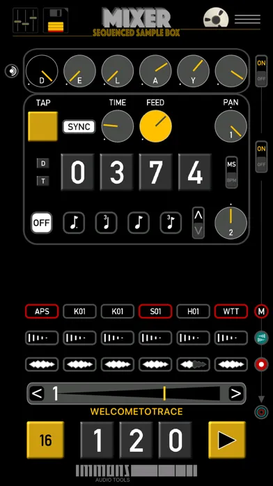 Trace Sequenced Sample Box Screenshots