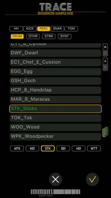 Trace Sequenced Sample Box Screenshots