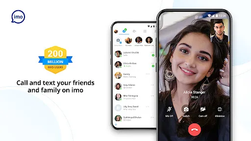 Tangkapan layar imo beta -video calls and chat