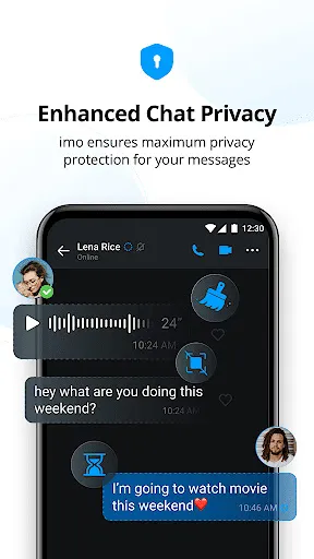 Tangkapan layar imo beta -video calls and chat