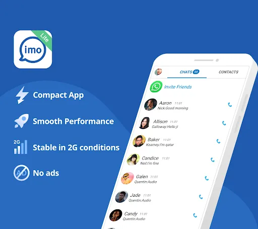 imo Lite -video calls and chat سکرین شاٹس