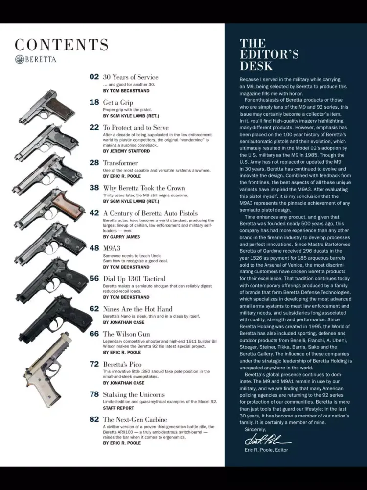 Tangkapan layar Beretta Magazine iPad 